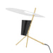 Kenly Table Lamp - Aged Brass/Black/White Finish
