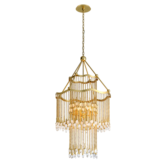 Kiara Large Chandelier - Gold Leaf Finish