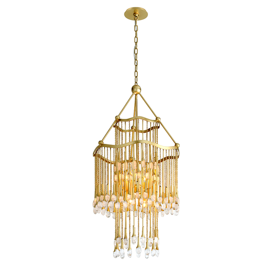 Kiara Medium Chandelier - Gold Leaf Finish