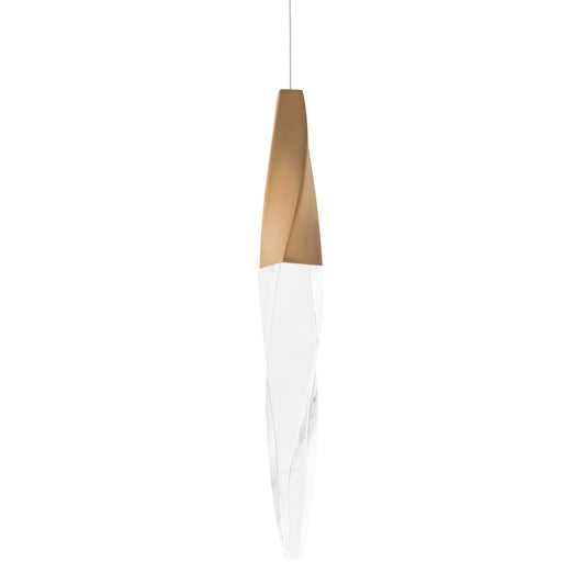 Kindjal 18" LED Mini Pendant - Aged Brass Finish