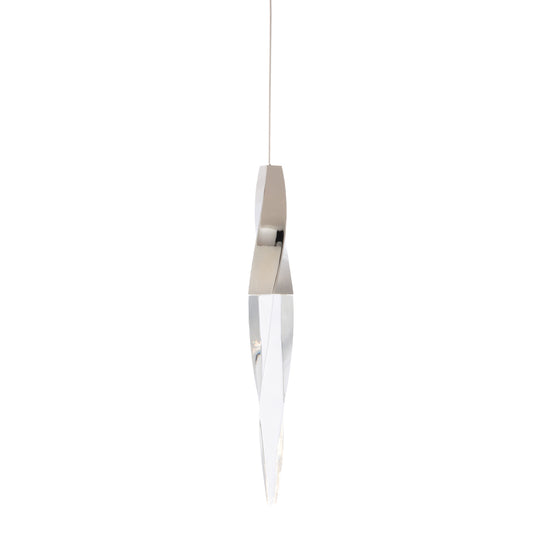 Kindjal 14" LED Mini Pendant - Polished Nickel Finish