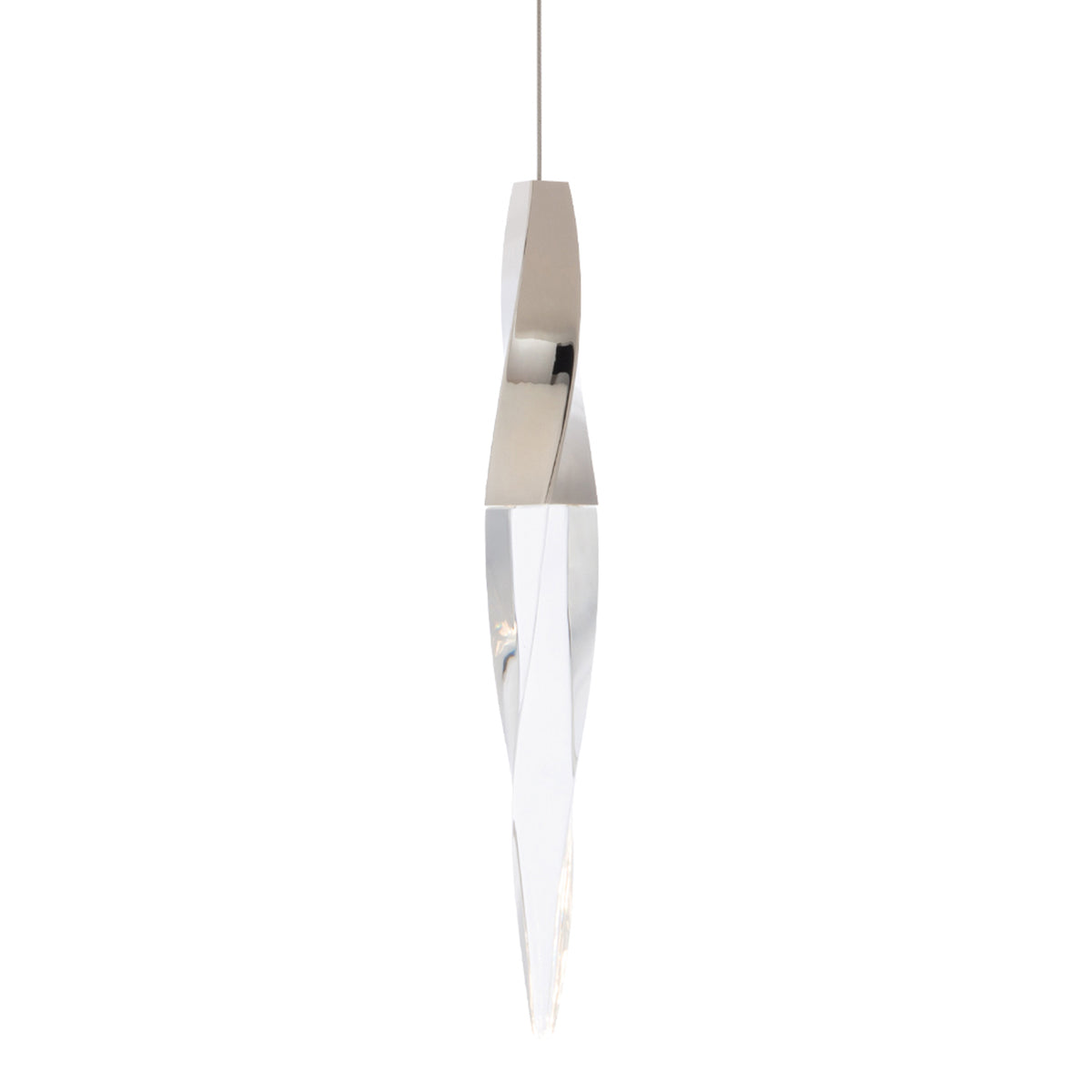 Kindjal 18" LED Mini Pendant - Polished Nickel Finish