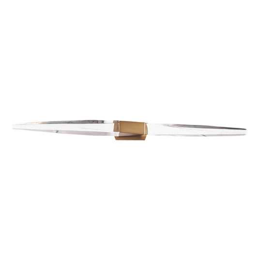 Kindjal 37" LED Vanity Light - Aged Brass Finish