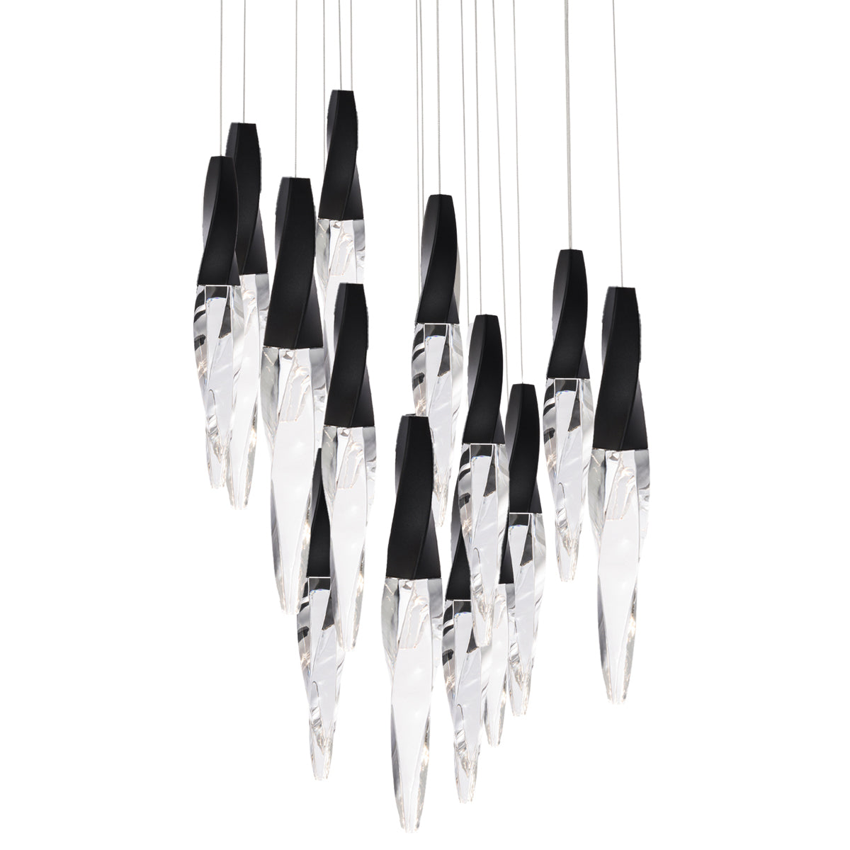 Kindjal 15-Light Pendant - Black Finish