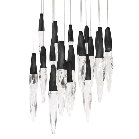 Kindjal 21-Light Pendant - Black Finish