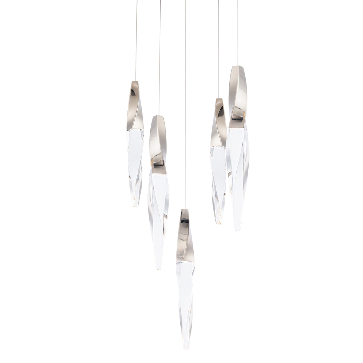 Kindjal 5-Light Pendant - Polished Nickel Finish