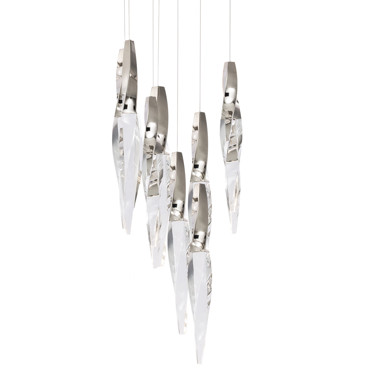 Kindjal 9-Light Pendant - Polished Nickel Finish