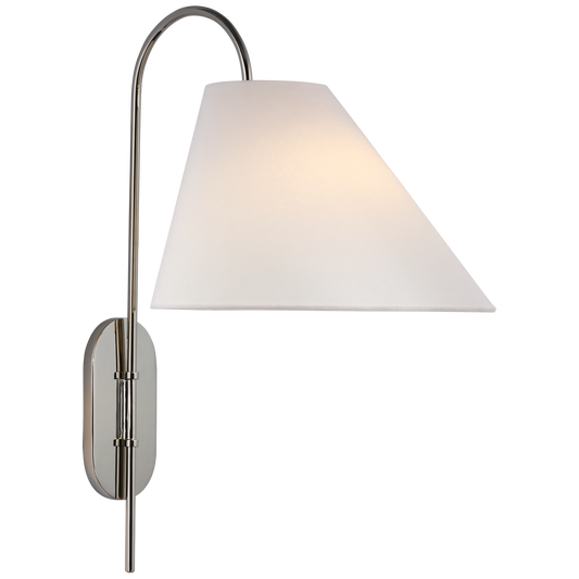 Kinsley Large Articulating Wall Light - Polished Nickel Finish