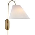 Load image into Gallery viewer, Kinsley Large Articulating Wall Light - Soft Brass Finish
