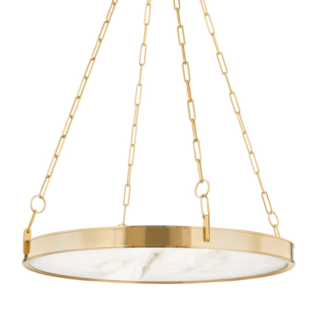 Kirby LED Chandelier - Aged Brass