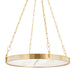 Kirby LED Chandelier - Aged Brass