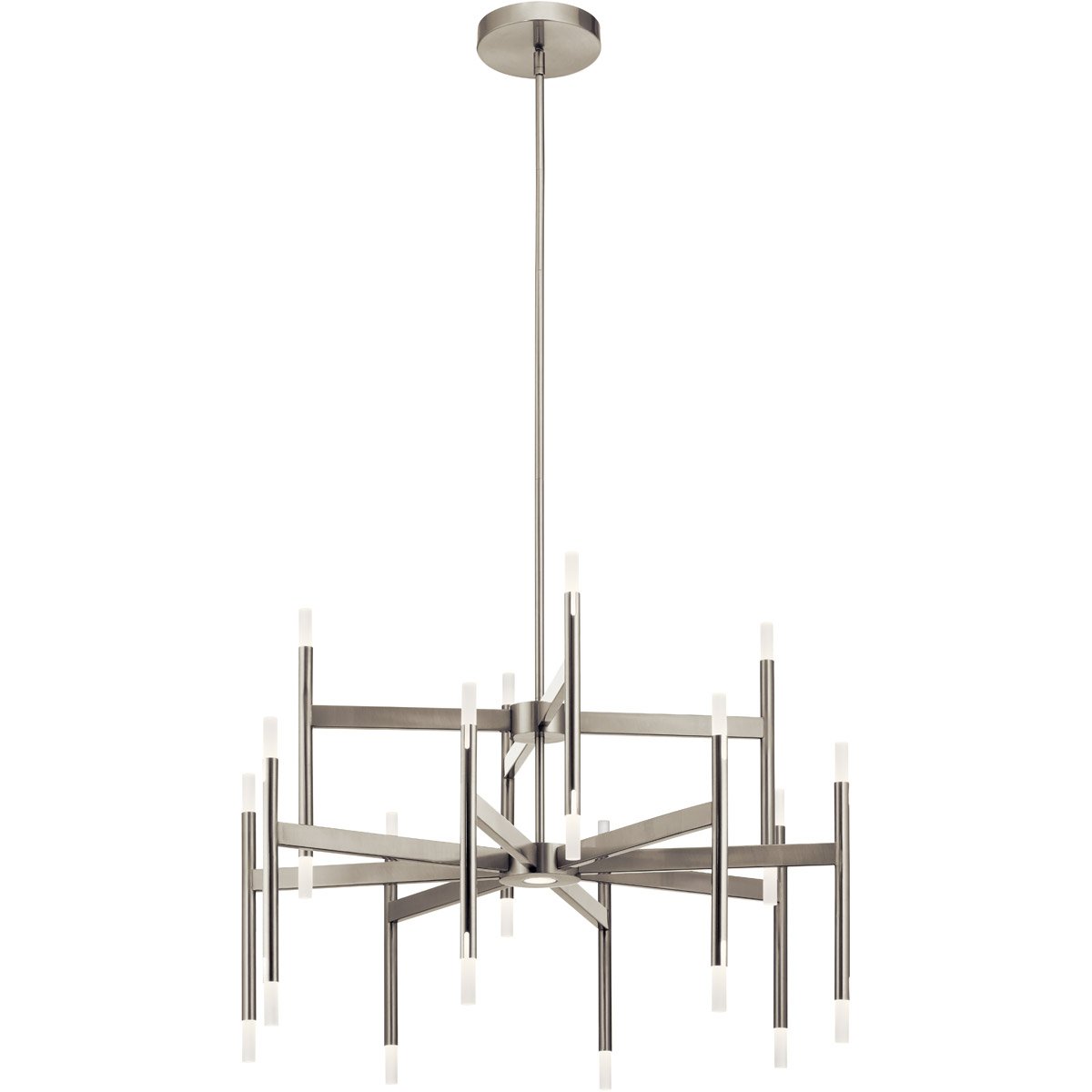 Kizette Large Chandelier - Brushed Nickel