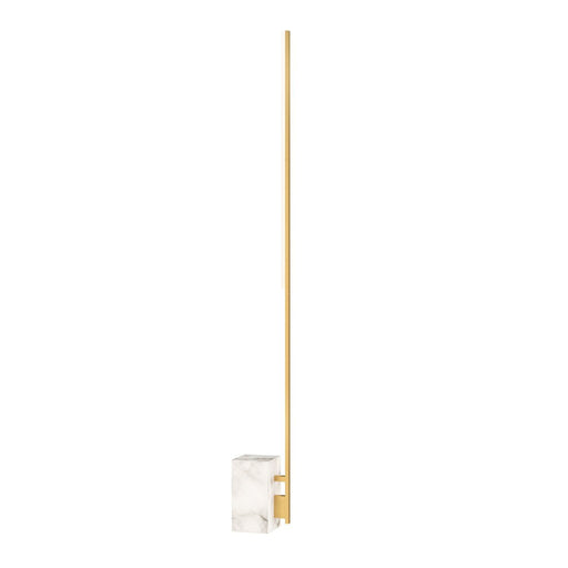 Klee 70 Floor Lamp - Natural Brass/Marble