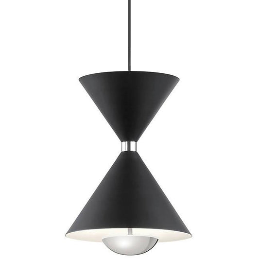 Kordan LED Mini Pendant - Matte Black & Polished Nickel