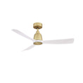 Load image into Gallery viewer, Kute 44" Ceiling Fan - Brushed Satin Brass Finish with Matte White Blades
