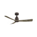 Kute 44" Ceiling Fan - Matte Greige Finish with Weathered WoodBlades