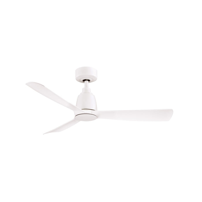 Kute 44" Ceiling Fan - Matte White Finish with Matte White Blades