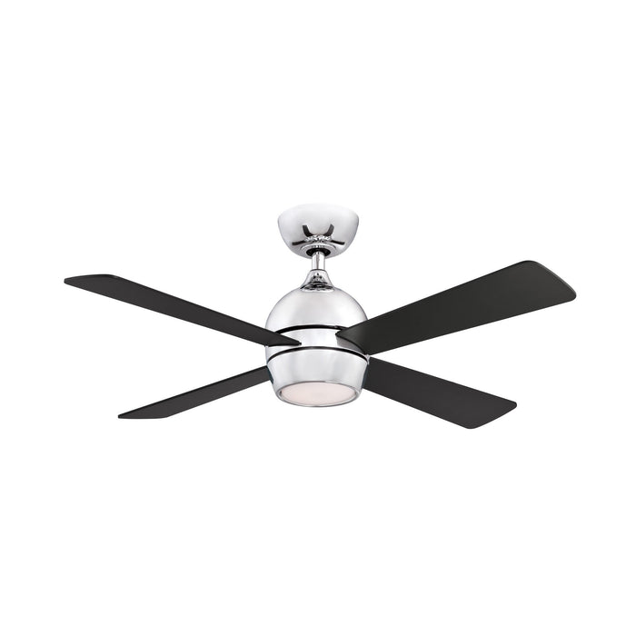 Kwad 44" Ceiling Fan - Chrome Finish with Black Blades