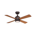 Load image into Gallery viewer, Kwad 44" Ceiling Fan - Dark Bronze Finish with Cherry Dark Walnut Blades
