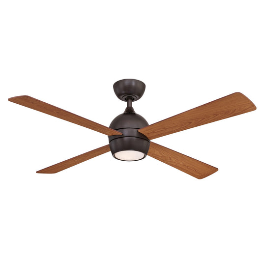 Kwad 52" Ceiling Fan - Dark Bronze Finish with Cherry Dark Walnut Blades