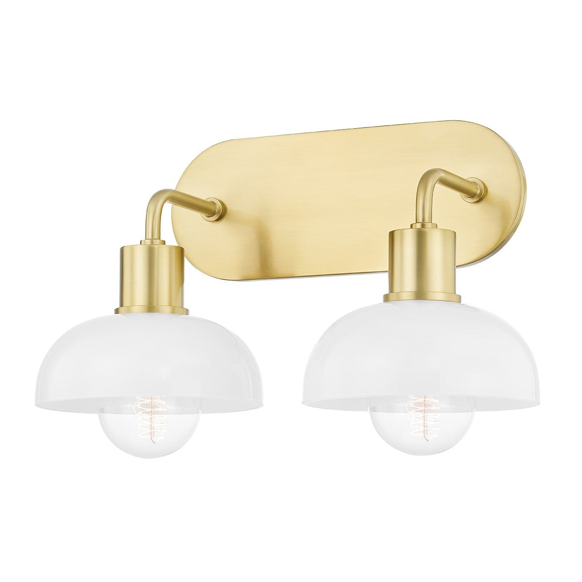 Kyla 2-Light Bath Vanity - Aged Brass Finish