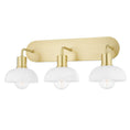 Load image into Gallery viewer, Kyla 3-Light Bath Vanity - Aged Brass Finish
