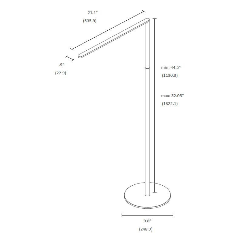 Lady 7 LED Floor Lamp - Diagram