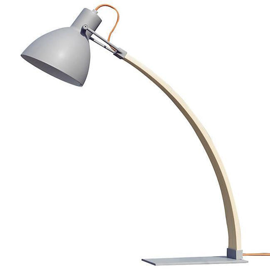 Laito Wood Table Lamp - Matte Gray Finish