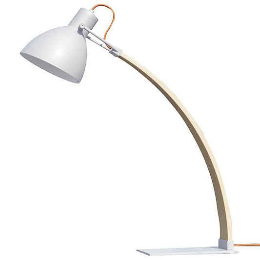 Laito Wood Table Lamp - Matte White Finish