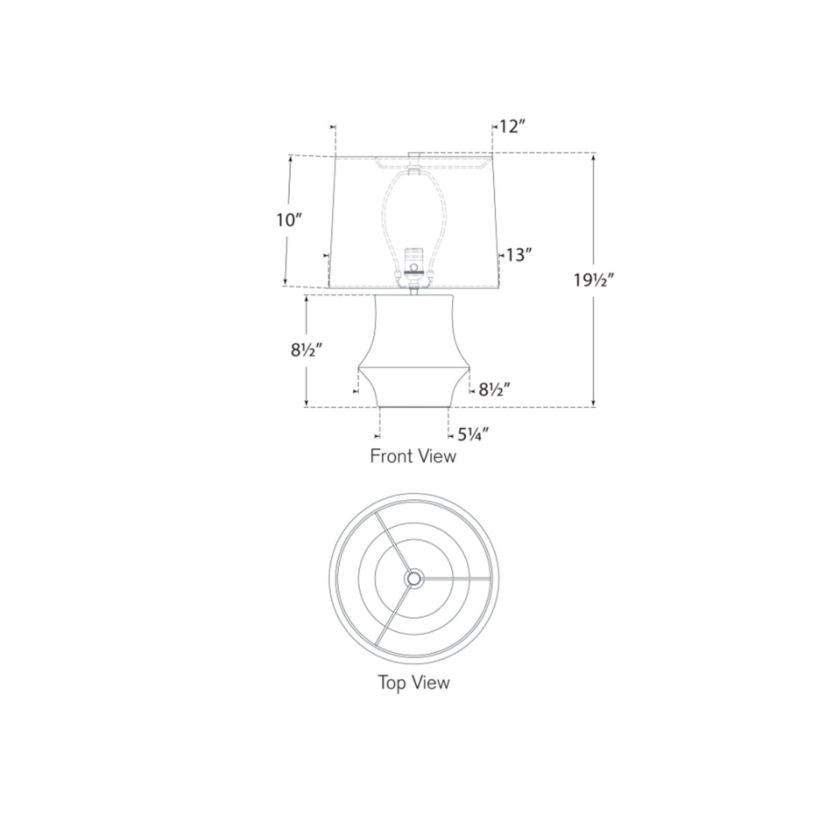 Lakmos Small Table Lamp Diagram