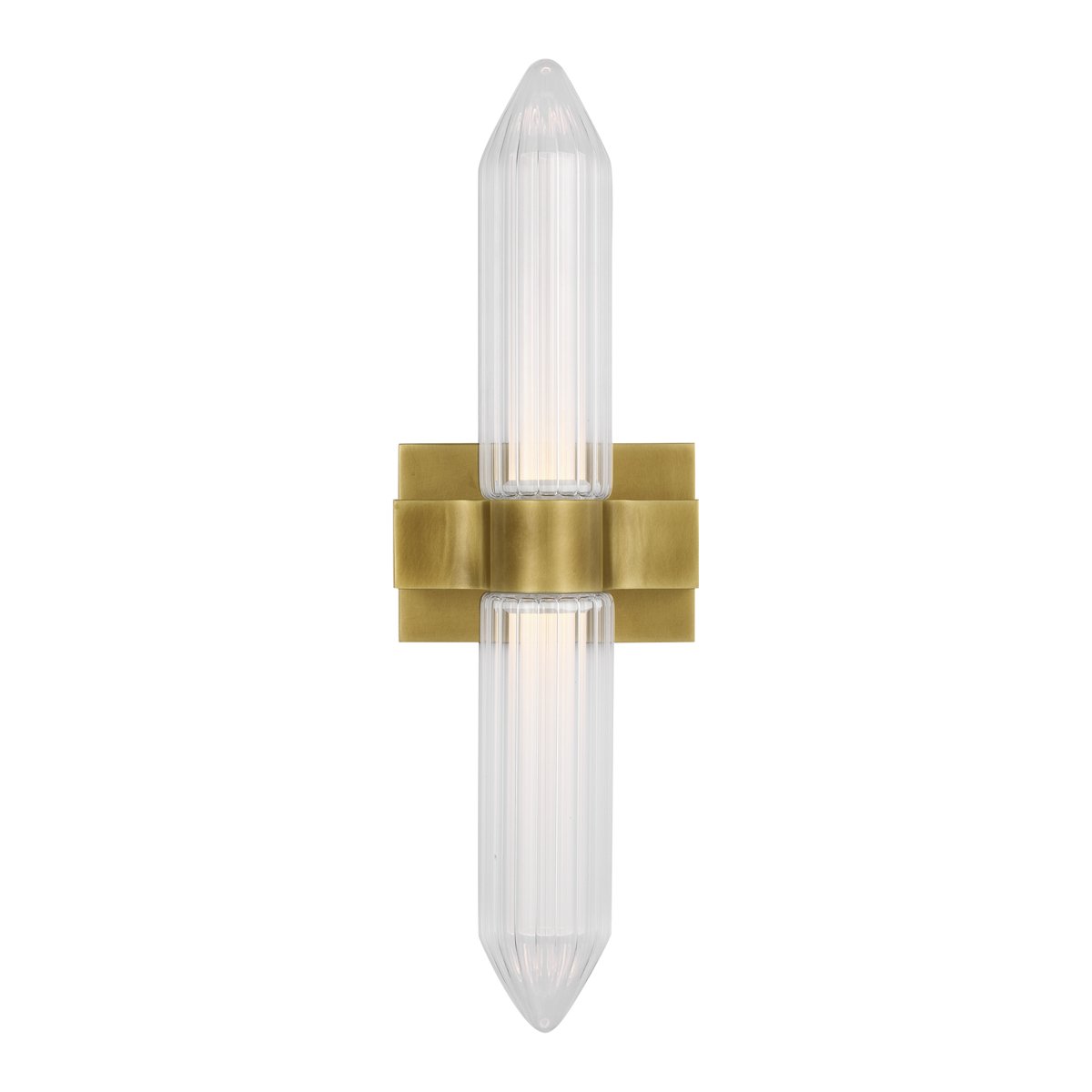 Langston Medium Bath Sconce - Plated Brass Finish