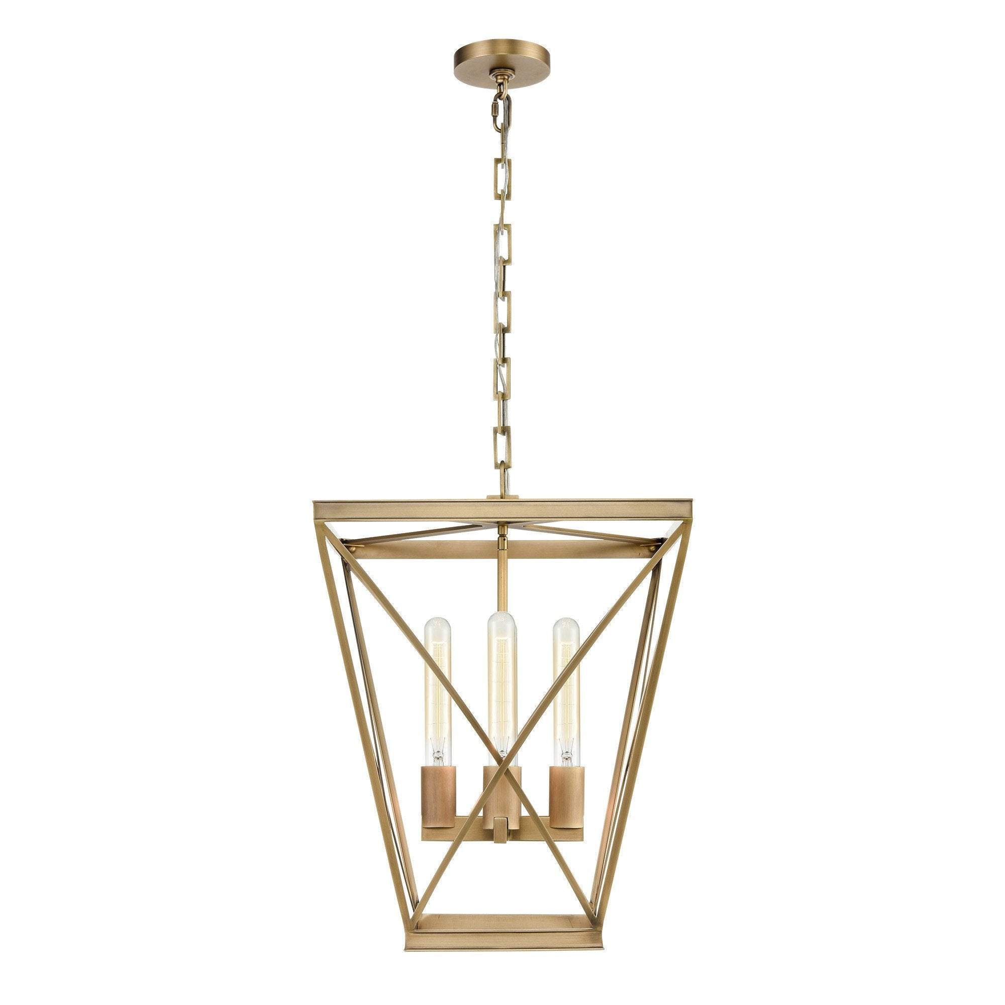 Lattice Pendant - Vintage Brass Finish