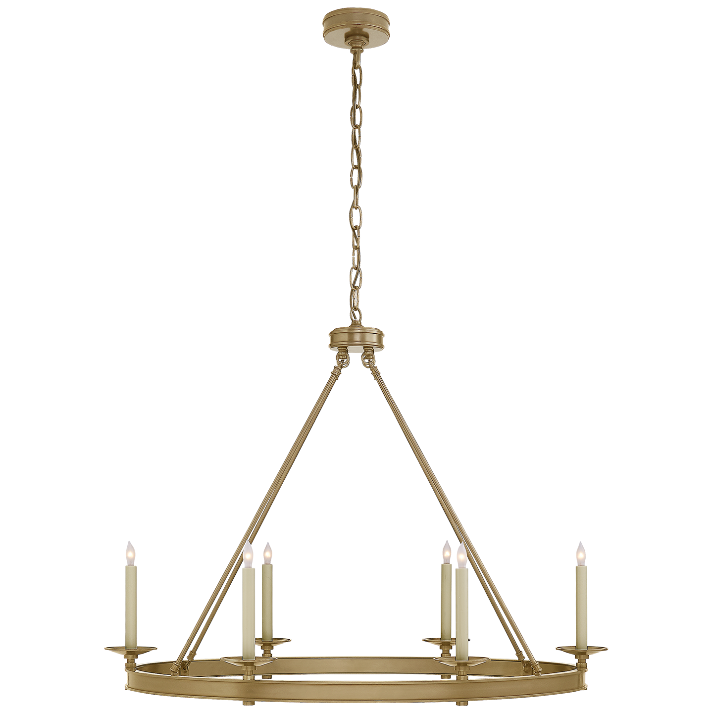 Launceton Large Oval Chandelier Antique-Burnished Brass