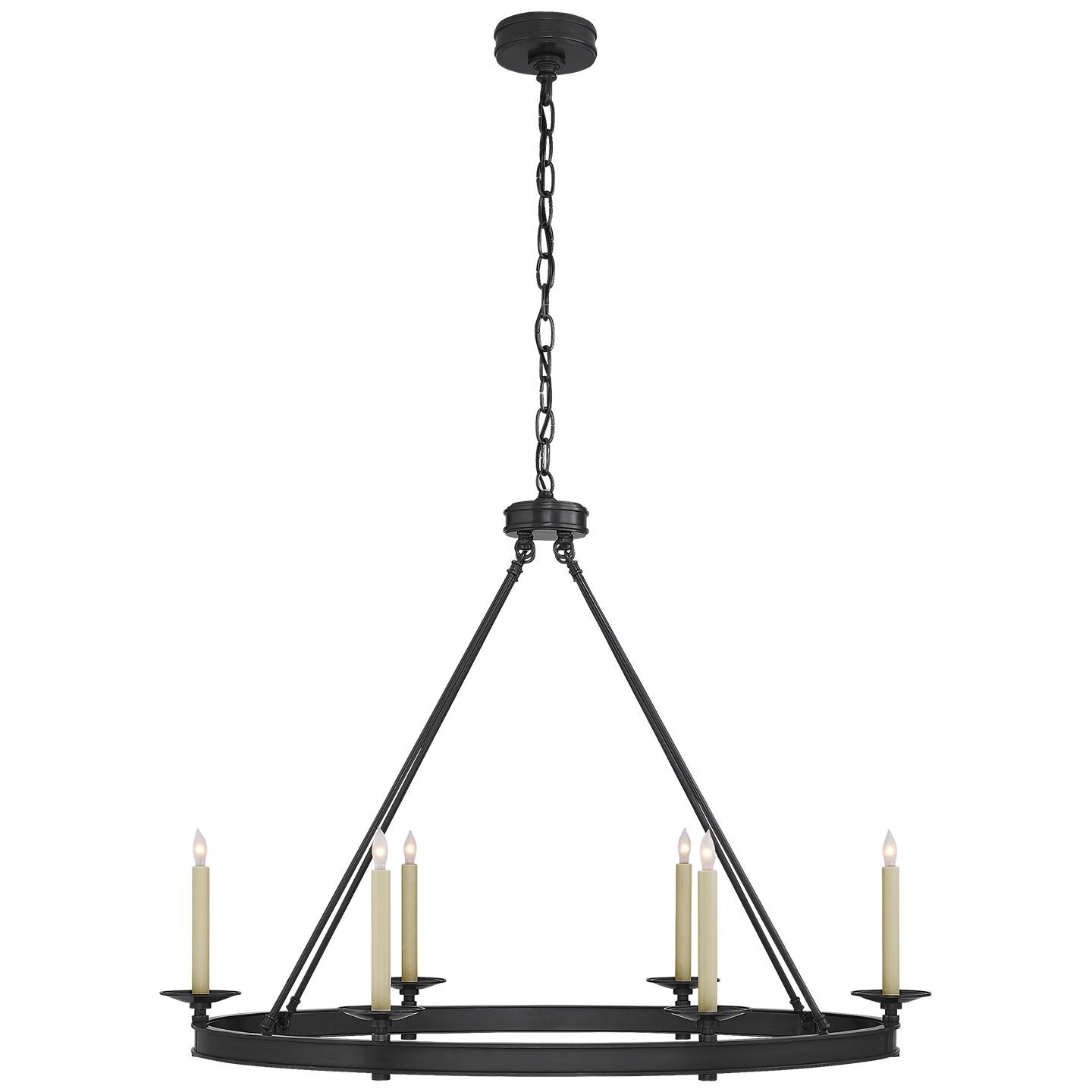 Launceton Large Oval Chandelier Bronze