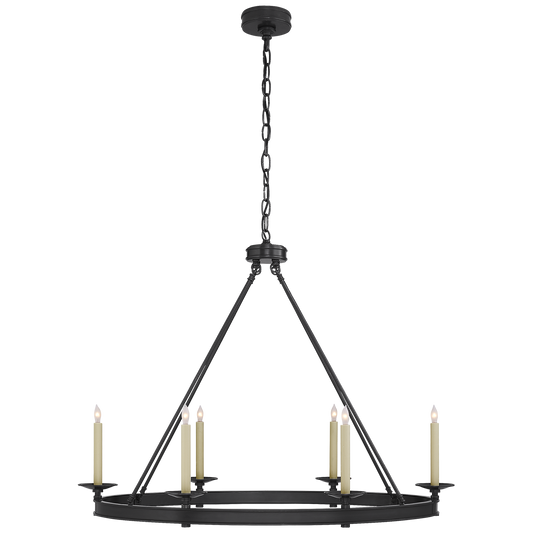 Launceton Large Oval Chandelier Bronze