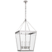 Launceton Large Square Lantern - Polished Nickel