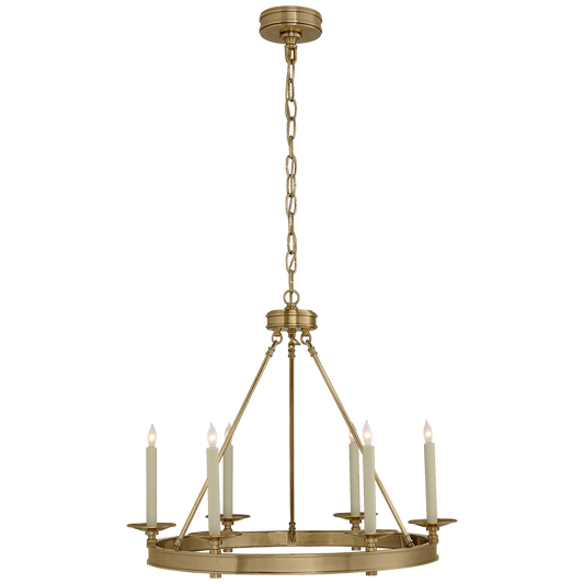 Launceton Small Ring Chandelier Antique-Burnished Brass