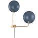 Leif 2-Light Plug-In Wall Sconce - Blue Finish