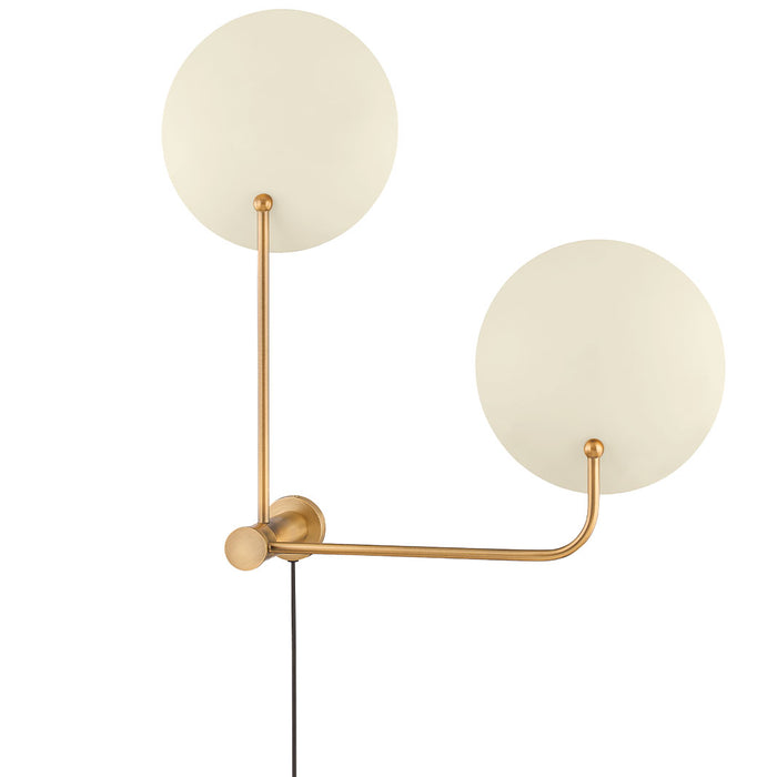 Leif 2-Light Plug-In Wall Sconce - Cream Finish