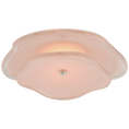 Load image into Gallery viewer, Leighton 14" Layered Flush Mount - Polished Nickel Finish with Blush Tinted Cream
