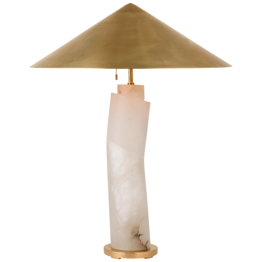 Lemaire Large Table Lamp - Alabaster with Brass Shade