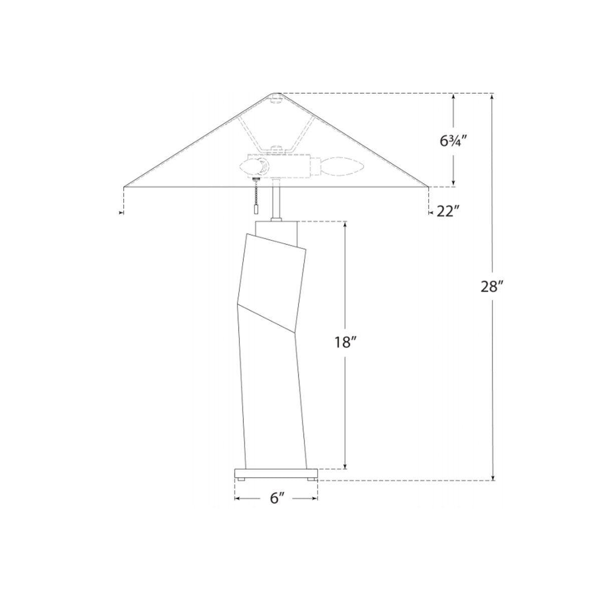 Lemaire Large Table Lamp - Diagram