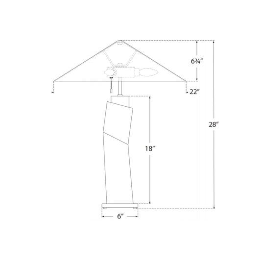 Lemaire Large Table Lamp - Diagram