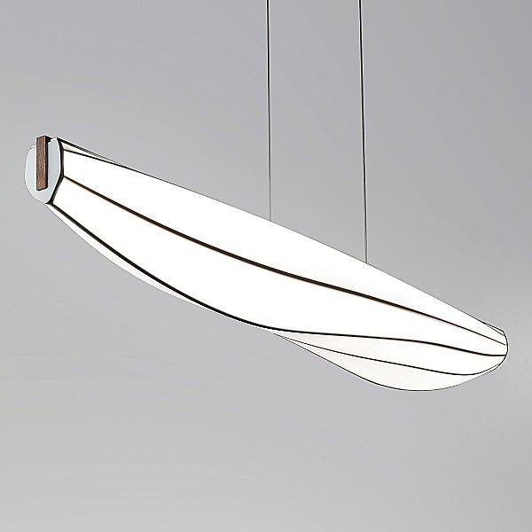 Lenis LED Linear Suspension Light - Walnut Finish