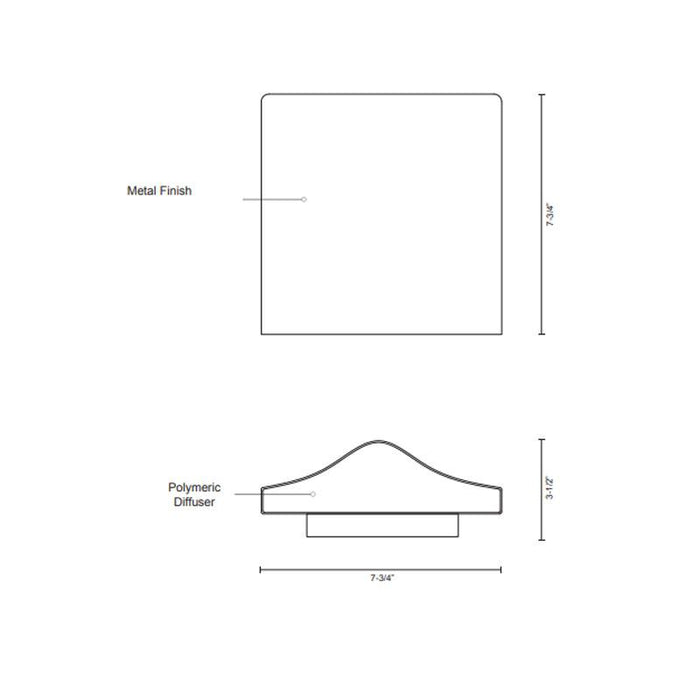 Lenox LED Outdoor Wall Sconce - Diagram