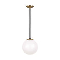 Load image into Gallery viewer, Leo Hanging 10" Globe Pendant - Satin Brass Finish
