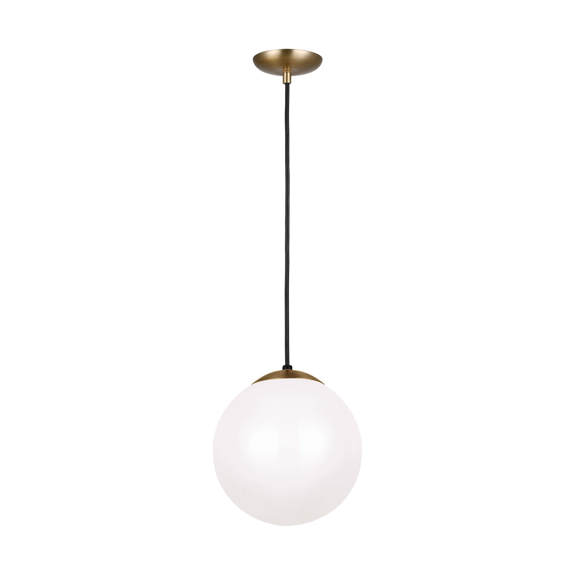 Leo Hanging 10" Globe Pendant - Satin Brass Finish