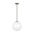 Load image into Gallery viewer, Leo Hanging 12" Globe Pendant - Satin Brass Finish
