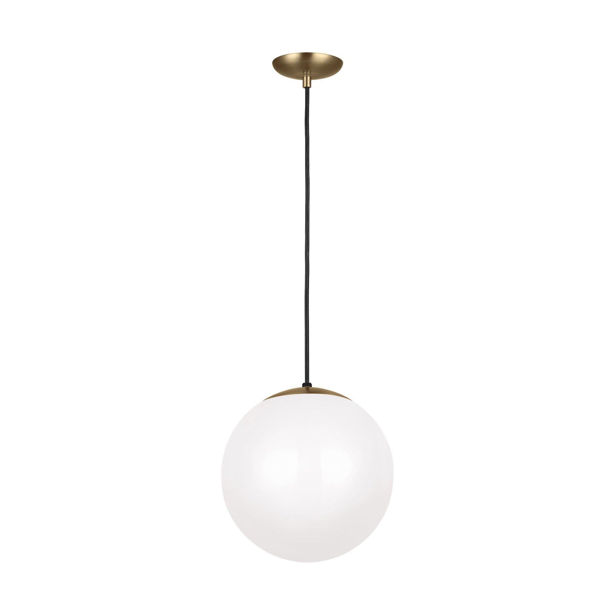 Leo Hanging 12" Globe Pendant - Satin Brass Finish