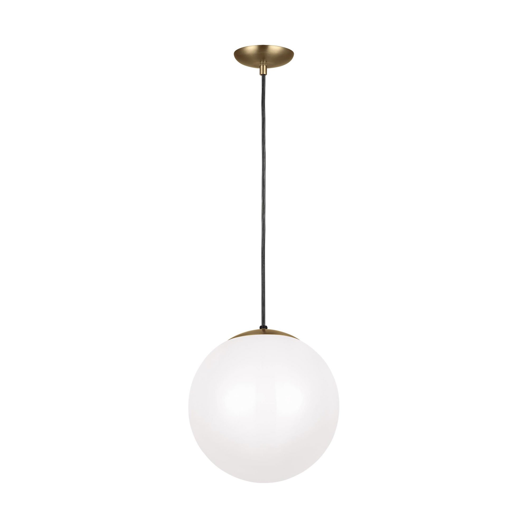 Leo Hanging 14" Globe Pendant - Satin Brass Finish